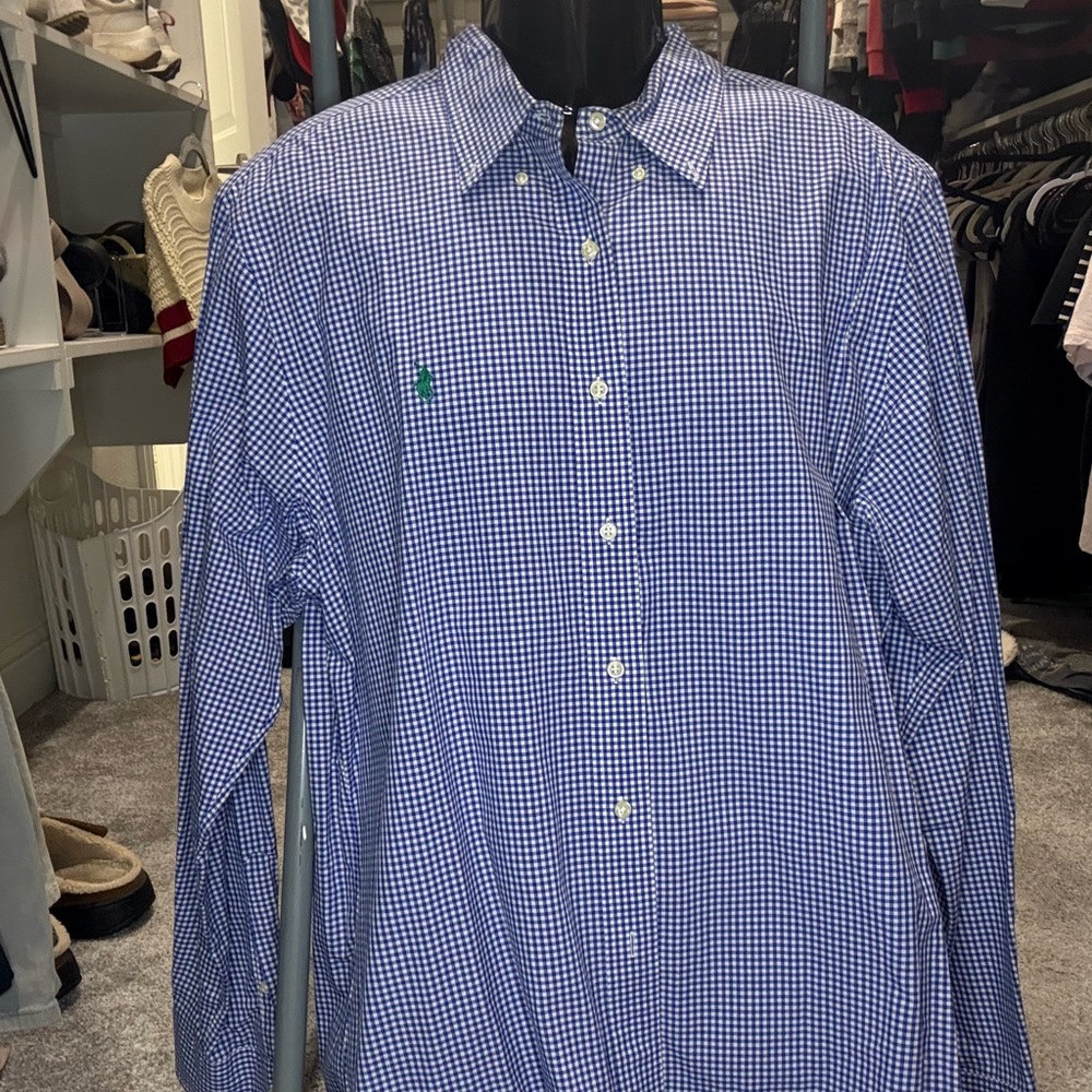 Polo Ralph Lauren Blue Checkered Men's Shirt